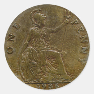 1936 Britse penny sticker