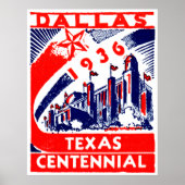 1936 Dallas Texas Centennial Poster (Voorkant)