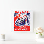1936 Dallas Texas Centennial Vierkante Klok (Huis)