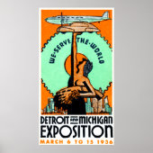 1936 Detroit Michigan Expo Poster (Voorkant)