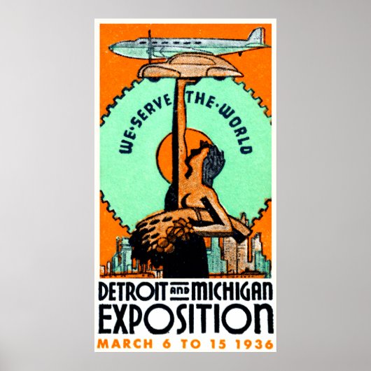 1936 Detroit Michigan Expo Poster (Voorkant)