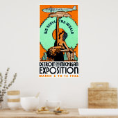 1936 Detroit Michigan Expo Poster (Keuken)