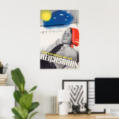 1936 Duitse Spoorwegen Winter Reisposter Poster (Thuiskantoor)