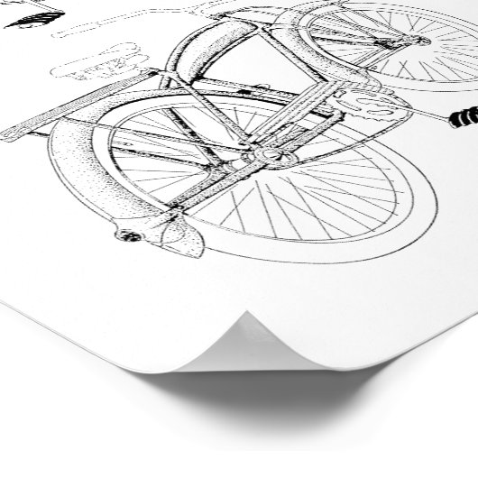 1936 fietspataderafdrukken poster (Hoek)