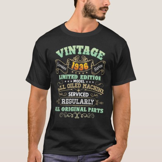  1936 gemaakt in 85 jaar oude 85e verjaardag of t-shirt (Voorkant)