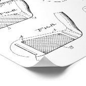 1936 Golf Clubs Design Patent Art-afdrukken Poster (Hoek)