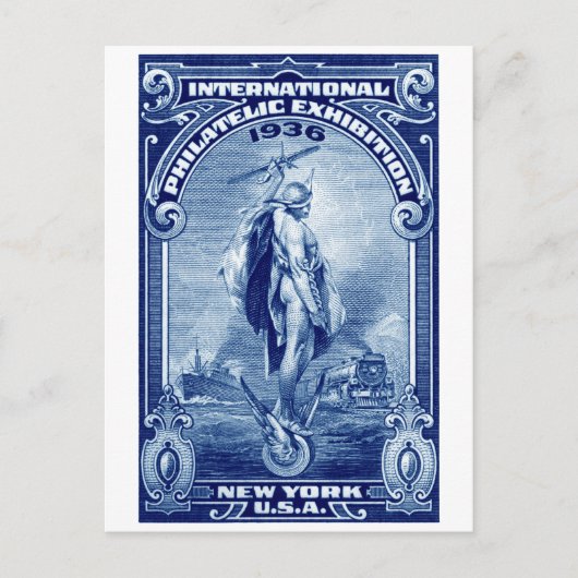 1936 International Philatelic Expo New York Briefkaart (Voorkant)