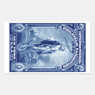 1936 International Philatelic Expo New York Rechthoekige Sticker