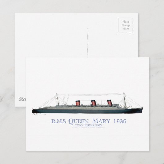 1936 Koningin Mary 1 Briefkaart (Voorkant / Achterkant)