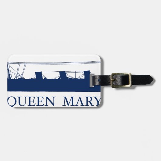 1936 Koningin Mary Blue design 2 Bagagelabel (Voorkant horizontaal)