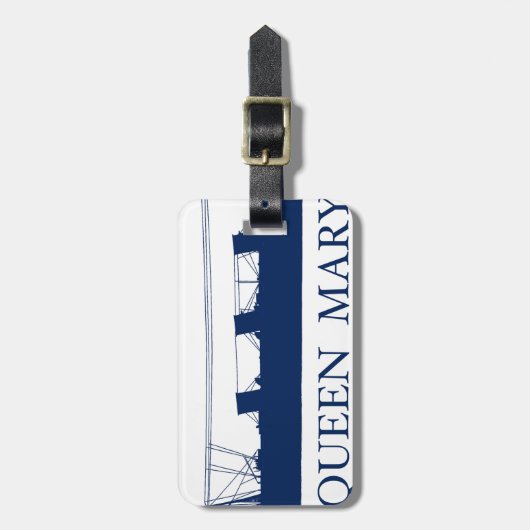 1936 Koningin Mary Blue design 2 Bagagelabel (Voorkant verticaal)