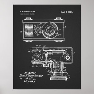1936  kunsttekenafdrukken voor camera's poster