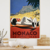 1936 Monaco Grand Prix Vintage Poster (Keuken)