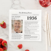 1936 Newspaper Birthday Paper Napkin Servet (Insitu)