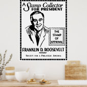 1936 Stamp Collector FDR voor President Poster (Keuken)