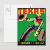 1936 Texas Centennial Briefkaart (Voorkant / Achterkant)