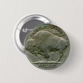 1936 US "Buffalo"-knop voor nikkelstaarten Ronde Button 5,7 Cm (Voorkant /achterkant)
