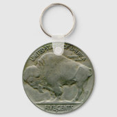 1936 US "Buffalo" nickel tails sleutelhanger (Voorkant)