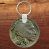 1936 US "Buffalo" sleutelhanger van nikkelkoppen (Voorkant)