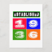 1936 Verjaardag Design Briefkaart (Voorkant)