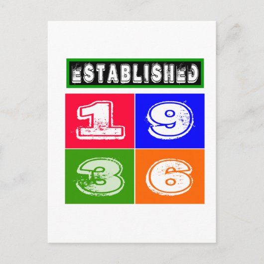 1936 Verjaardag Design Briefkaart (Voorkant)