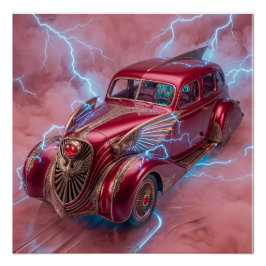 1936 Wingmobile Sedan met Speciale Effecten Perfect Poster