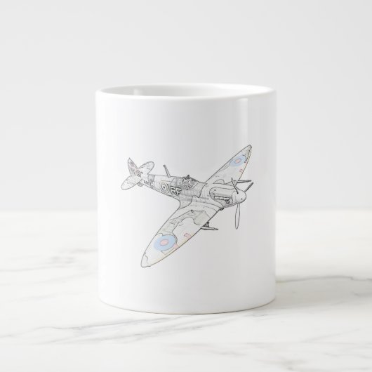 1936 WWII Spitfire, Vliegtuig-kleur Grote Koffiekop (Voorkant)