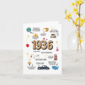 1936Verjaardagskaart voor vader of moeder Kaart (Gele Bloem)