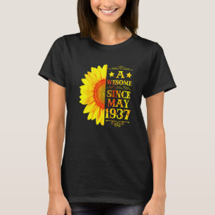 1937 85 jaar oud 85e zonneschijn t-shirt