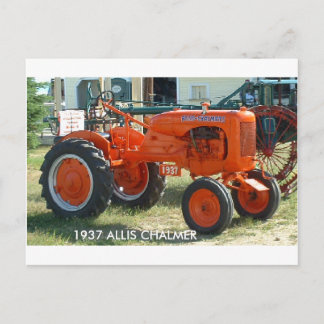1937 ALLIS CHALMER TRACTOR BRIEFKAART