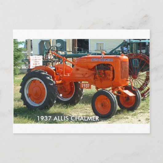 1937 ALLIS CHALMER TRACTOR BRIEFKAART (Voorkant)
