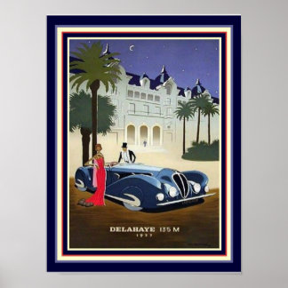 1937 Art Deco Delahaye Advertisement Print 12x16