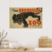1937 Bezoek Brookside Zoo WPA-Poster Poster (Keuken)