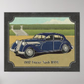 1937  blauw Frazer Nash-auto Poster (Voorkant)