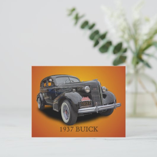 1937 BUICK BRIEFKAART (Staand voorkant)
