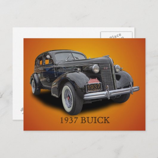 1937 BUICK BRIEFKAART (Voorkant / Achterkant)