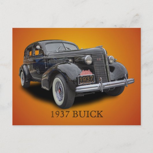1937 BUICK BRIEFKAART (Voorkant)