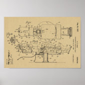 1937  Chiropractic Table Patent Art-afdrukken Poster (Voorkant)