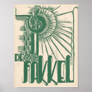 1937 De Fakkel Nederlandse Abstracte Print Kunst