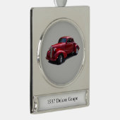 1937 Deluxe Coupe Banner Ornament Verzilverd Banner Ornament (Rechts)