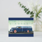1937 Diamond T blue truck Briefkaart (Staand voorkant)