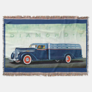 1937 Diamond T blue truck Deken