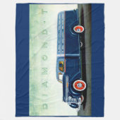 1937 Diamond T blue truck Fleece Deken (Voorkant)