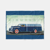 1937 Diamond T blue truck Fleece Deken (Voorkant (Horizontaal))