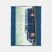 1937 Diamond T blue truck Fleece Deken (Voorkant)