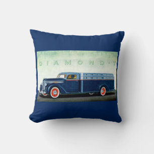 1937 Diamond T blue truck Kussen