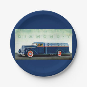 1937 Diamond T blue truck Papieren Bordje