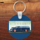 1937 Diamond T blue truck Sleutelhanger (Voorkant)