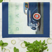 1937 Diamond T blue truck Theedoek (Gevouwen)