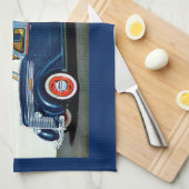 1937 Diamond T blue truck Theedoek (Quarter Fold)